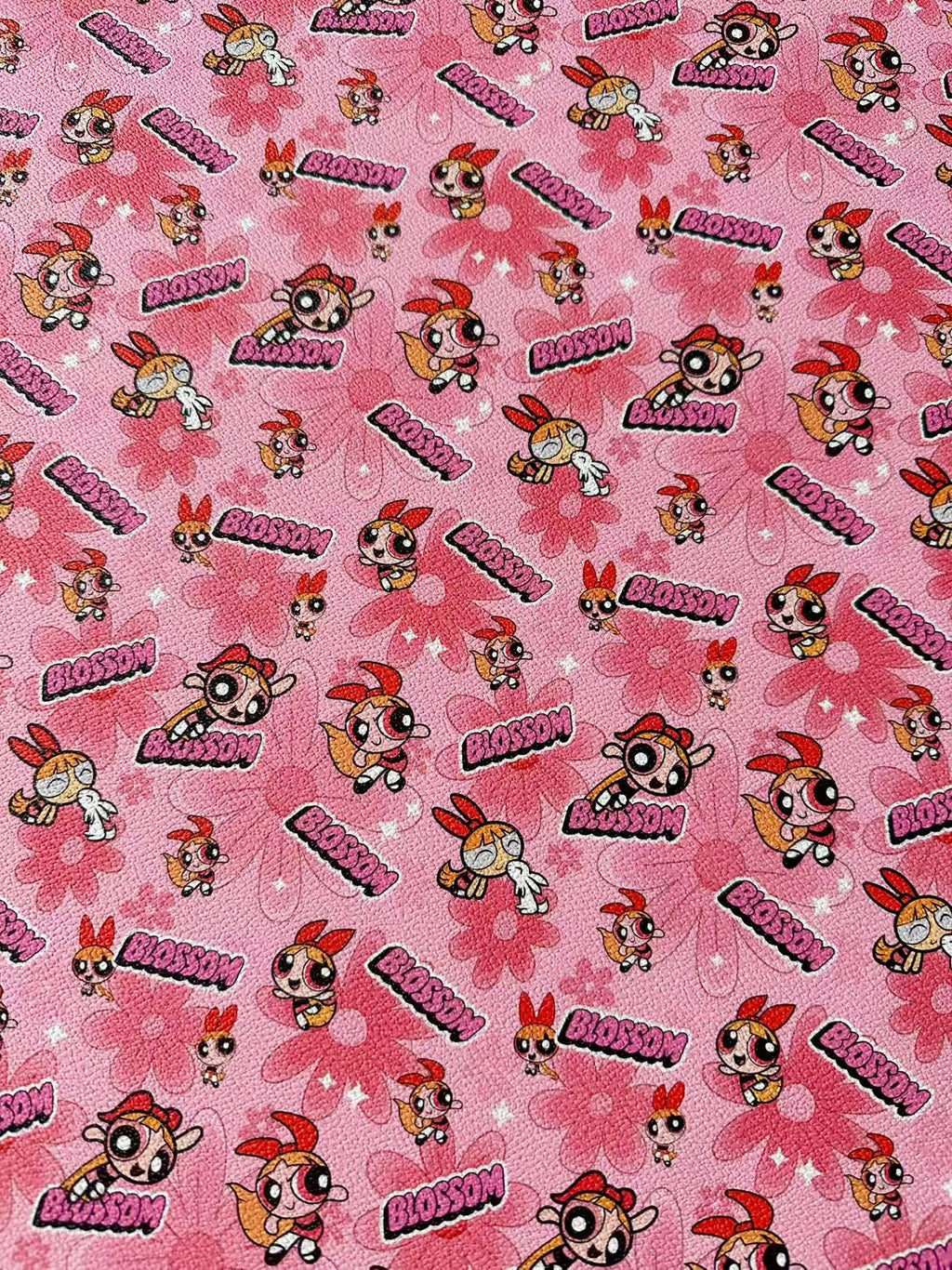 Fashion The Powerpuff Girls Blossom Leather For Handmade Sneaker,Upholstery Handicraft Goods By Yard
