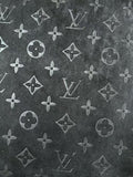 Craft LV Suede Fabric For Handmade Sneaker,Car Upholstery and Apparel By Yard(Black)
