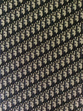 Fahion Dior Canvas Jacquard Fabric Cloth Bags Fabric Shoes Fabric Hat Fabric (Black with Blue)