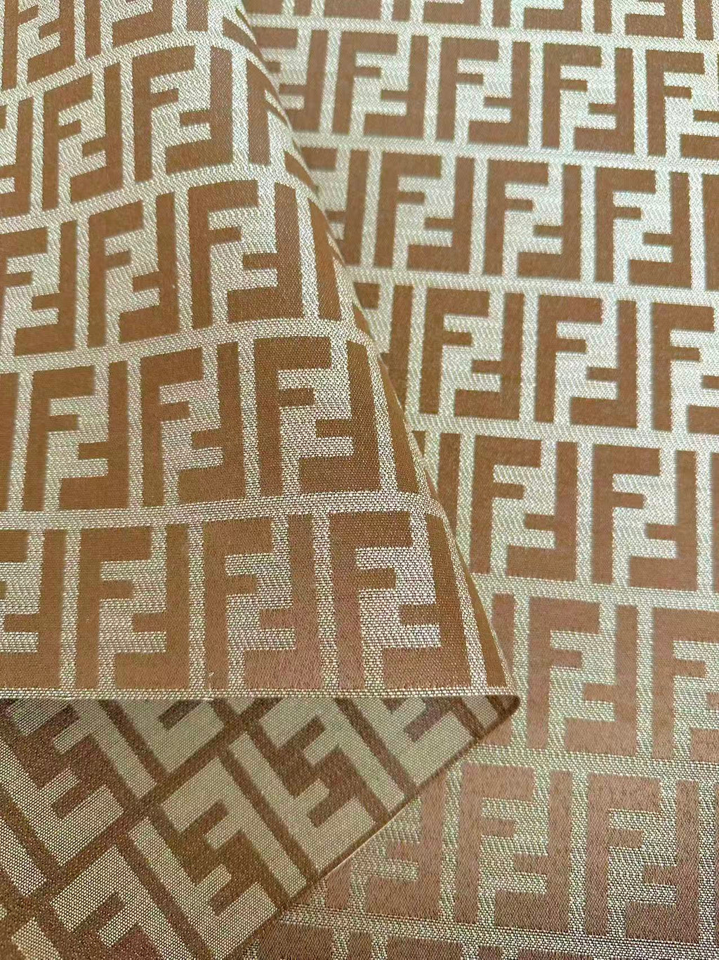 Classic Jacquard Cloth Fabric For Handmade Clothing ,Bags Fabric Shoes Fabric Hat Fabric By Yards(Tan)