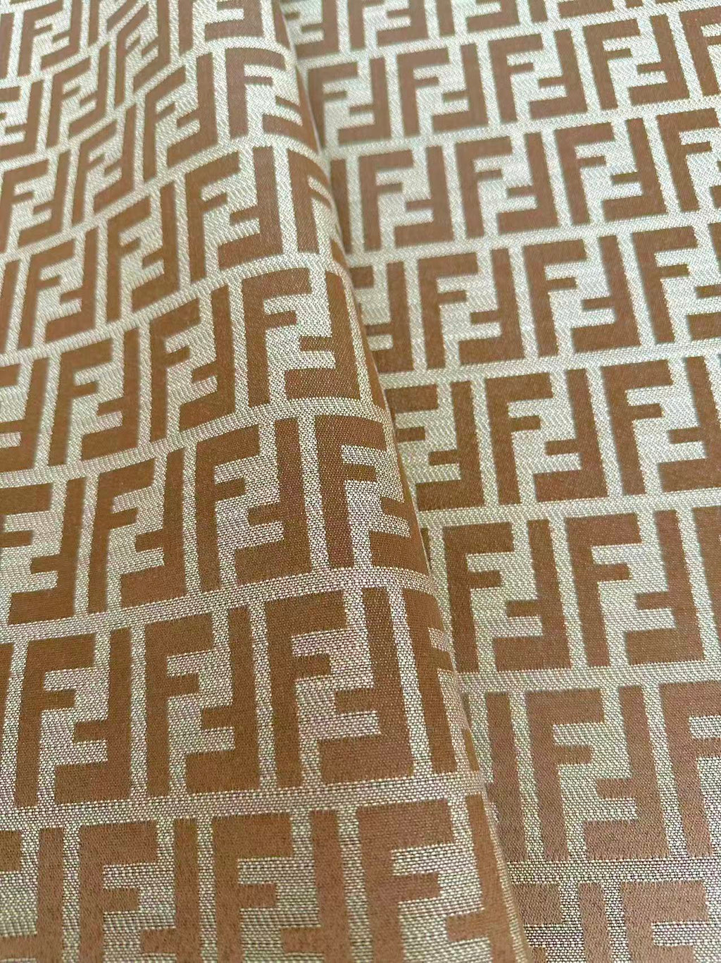 Classic Jacquard Cloth Fabric For Handmade Clothing ,Bags Fabric Shoes Fabric Hat Fabric By Yards(Tan)