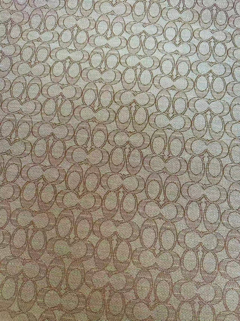 Classic Coach Jacquard Cloth Fabric For Handmade Clothing ,Bags ,Shoes Hat By Yards(Tan)