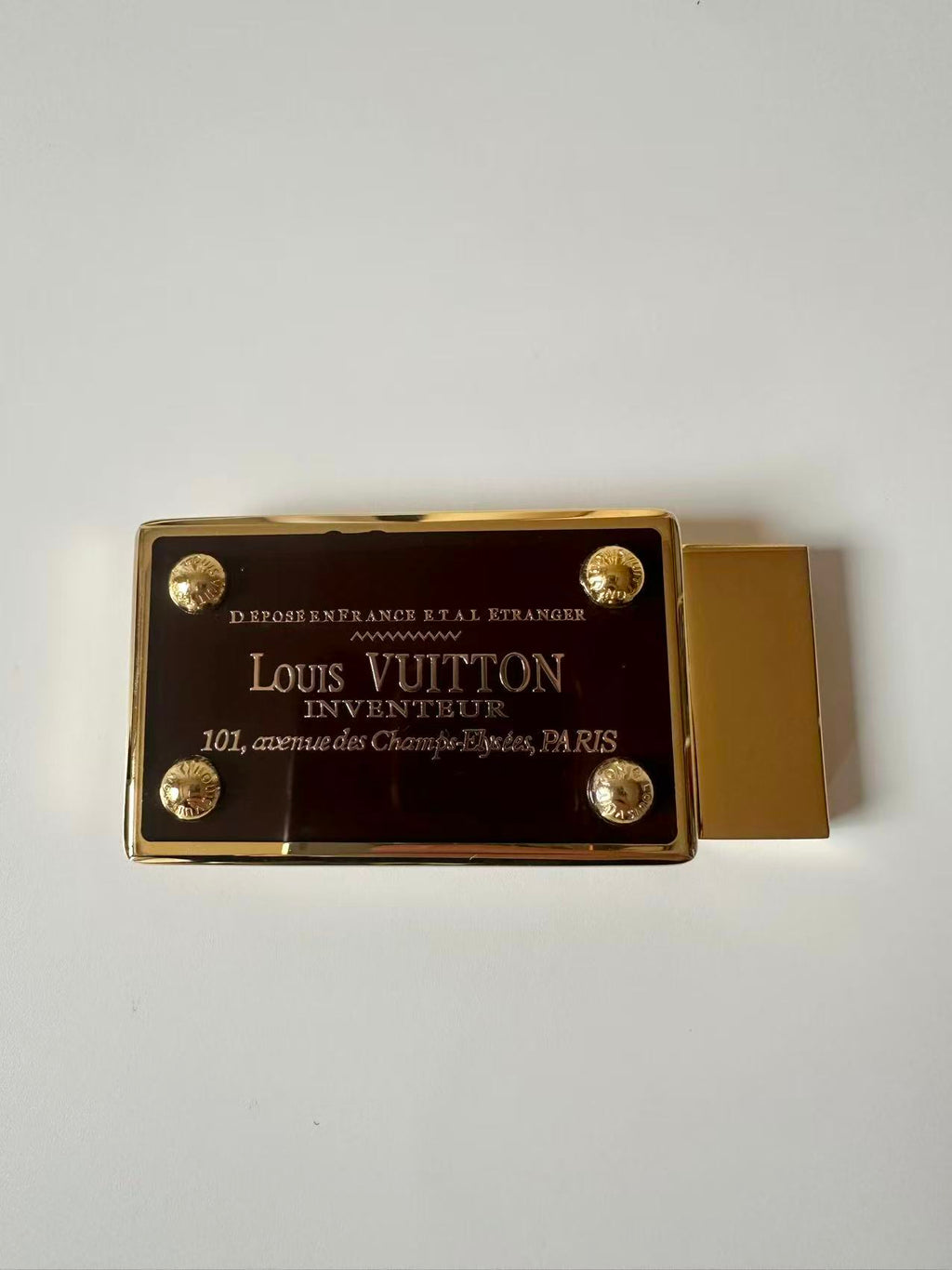 Craft 3.5CM Copper LV Belt Buckle For Handmade Change Belt