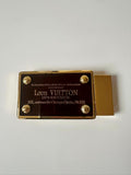 Craft 3.5CM Copper LV Belt Buckle For Handmade Change Belt