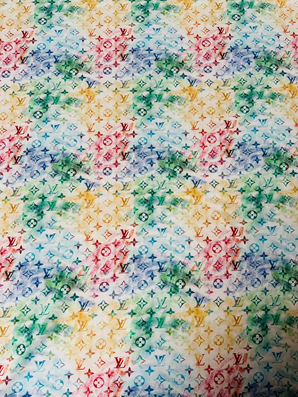 Craft Colorful Crayon LV Cotton With Polyester Cloth Fabric For DIY Handicraft Apparel