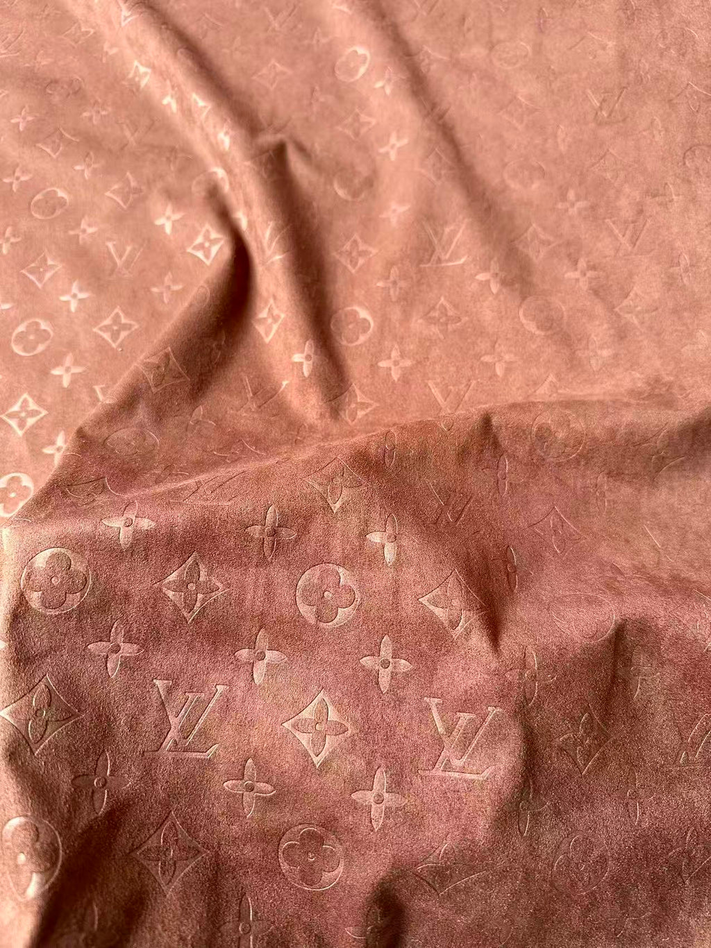 Craft LV Suede Fabric For Handmade Sneaker,Car Upholstery and Apparel By Yard(Brown)