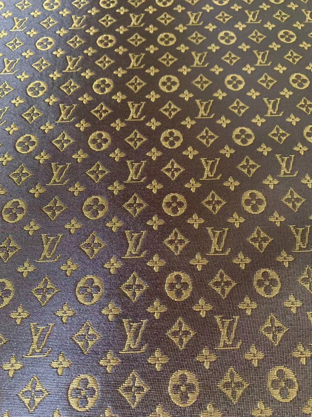 Classic LV Canvas Jacquard Fabric Cloth,Bags Fabric  Shoes Fabric Hat Fabric Clothing Fabric Mask Fabric (Brown)