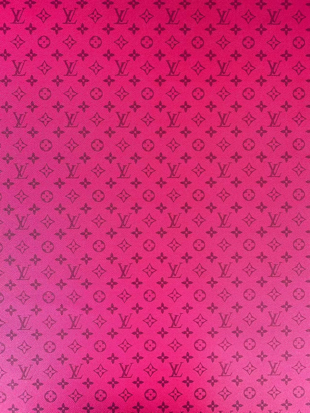 Classic LV Dark Pink crafting leather fabric For Handmade Bag ,DIY shoes ,Handmade Car leather ,Fashion Furniture LV Vinyl Leather By Yards