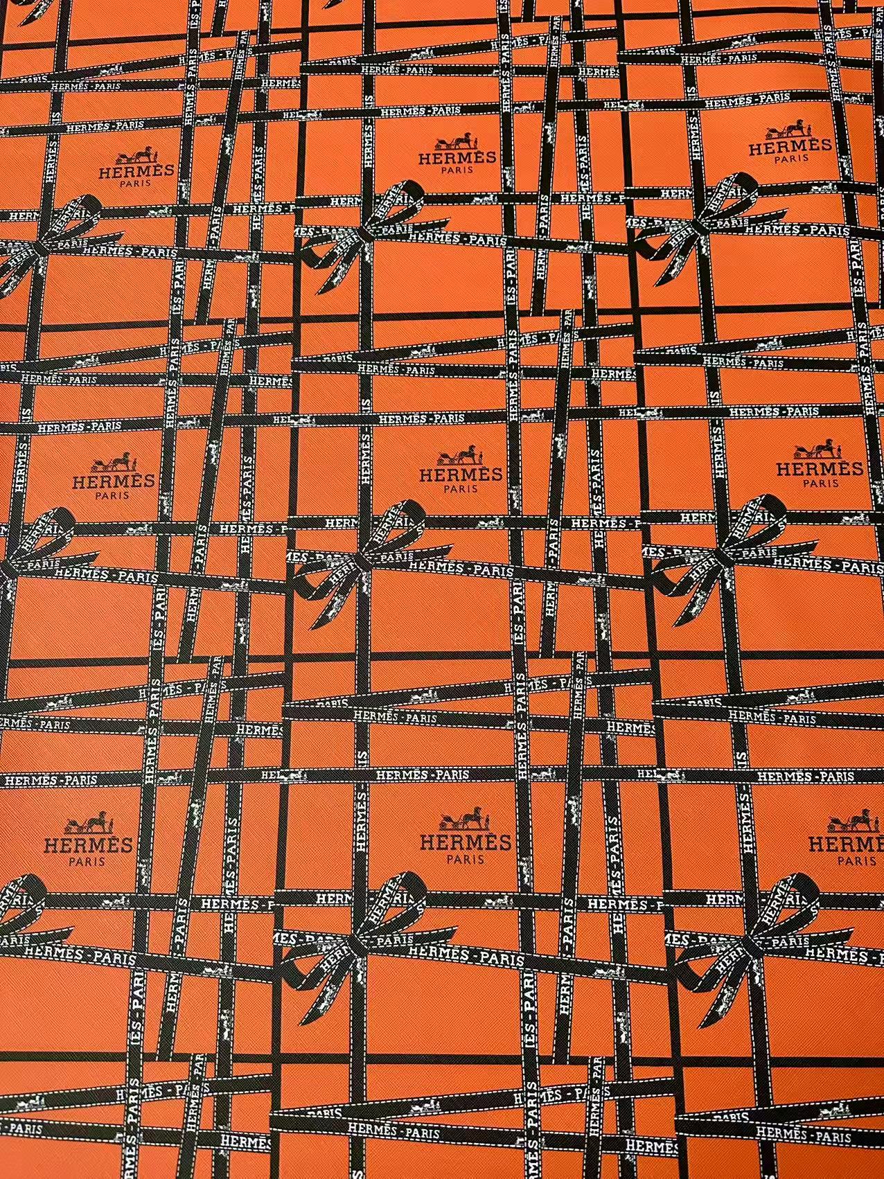 Fashion Hermes With Bow Design Leather Fabric For Handmade Shoes, Upholstery Goods By Yard