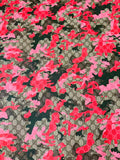 Fashion Gucci With Camouflage Leather Fabric For Handmade Shoes, Upholstery Goods By Yard(Red)