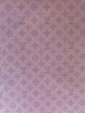 Classic Pink LV Pencils Design crafting leather fabric For Handmade Bag ,DIY shoes ,Handmade Car leather ,Fashion Furniture Pink LV Vinyl Leather By Yards