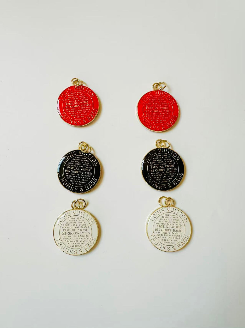 Craft 40MM Louis Vuitton Double-Side Metal Pendant For DIY Gift Goods