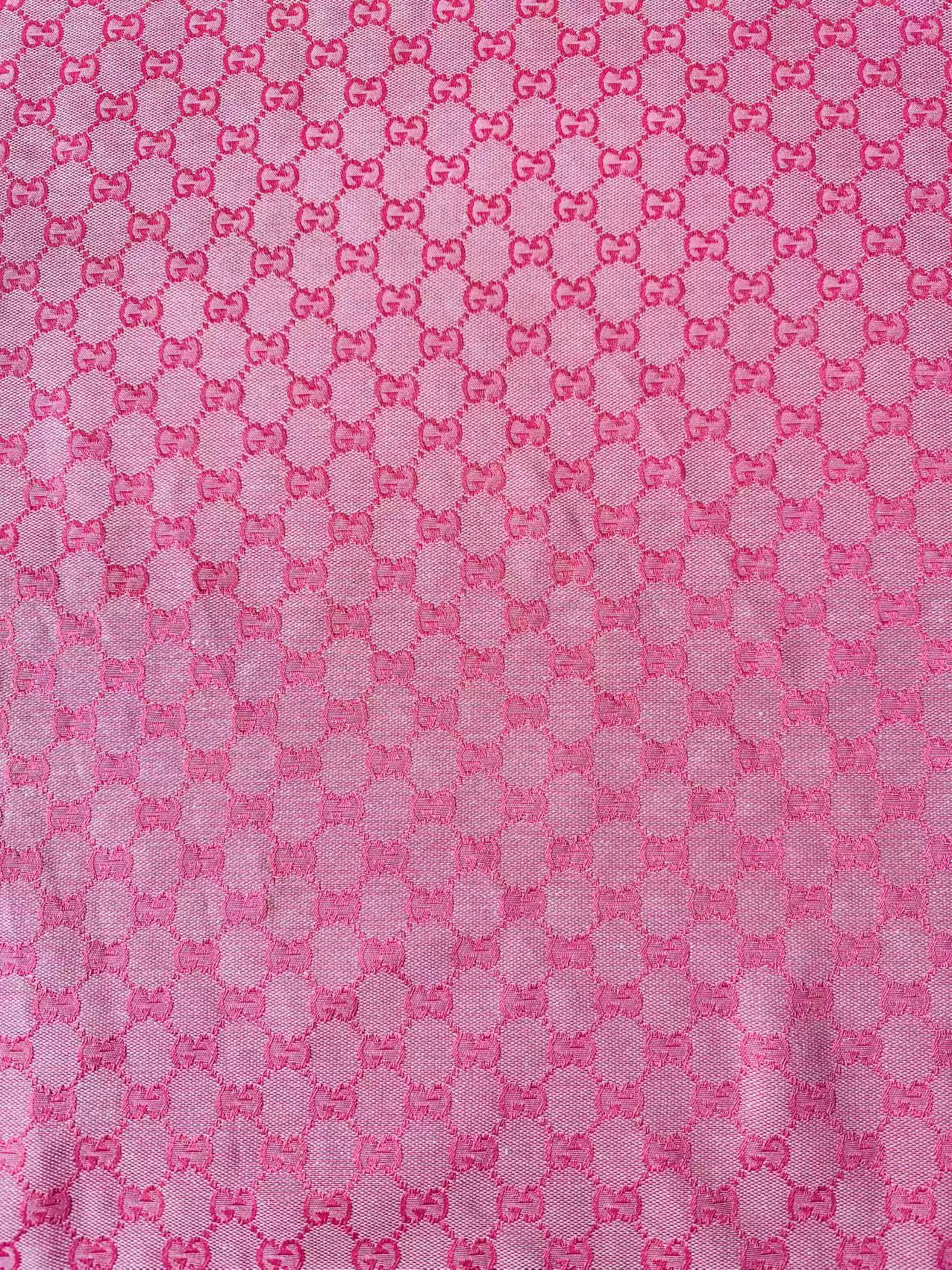 Classic Gucci Jacquard Fabric Cloth, Fabric Bags Fabric Shoes Fabric Hat Fabric good quality (Deep Pink)