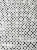 Craft LV Crocodile Texture Alligator Leather Fabric For Handmade Sneaker, Bag Upholstery Goods By Yard (White)