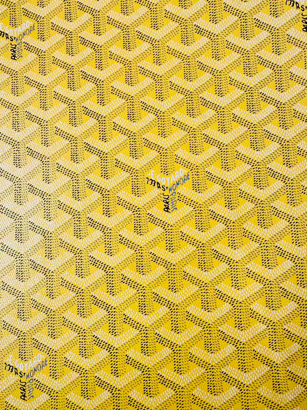 Original Goyard Best Quality Leather For Handmade Bag ,Furniture Handicraft By Yard(Yellow)