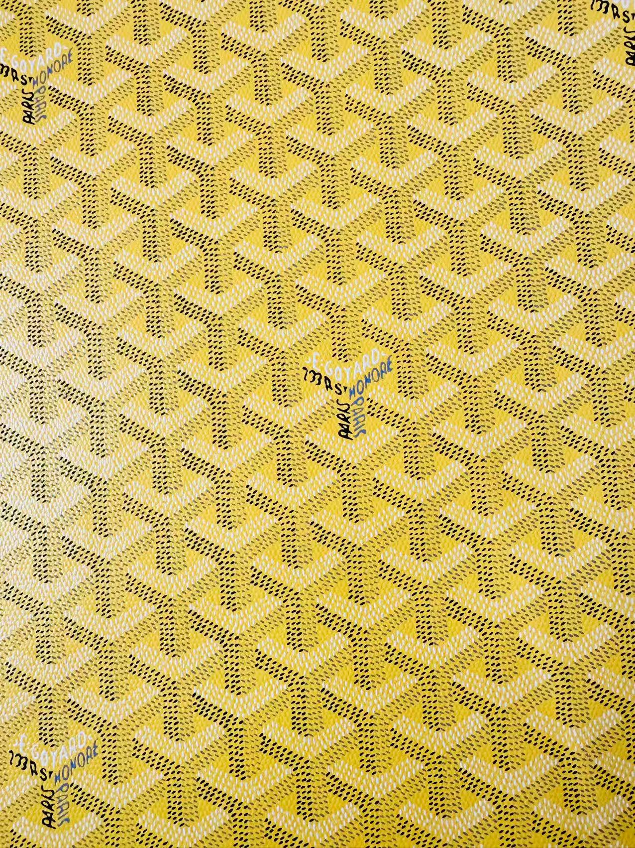 Original Goyard Best Quality Leather For Handmade Bag ,Furniture Handicraft By Yard(Yellow)