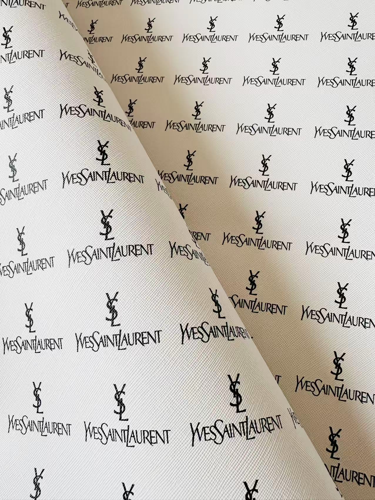 Fashion YSL Leather Fabric For Handmade Shoes, Sneaker,Upholstery Goods By Yard(White)