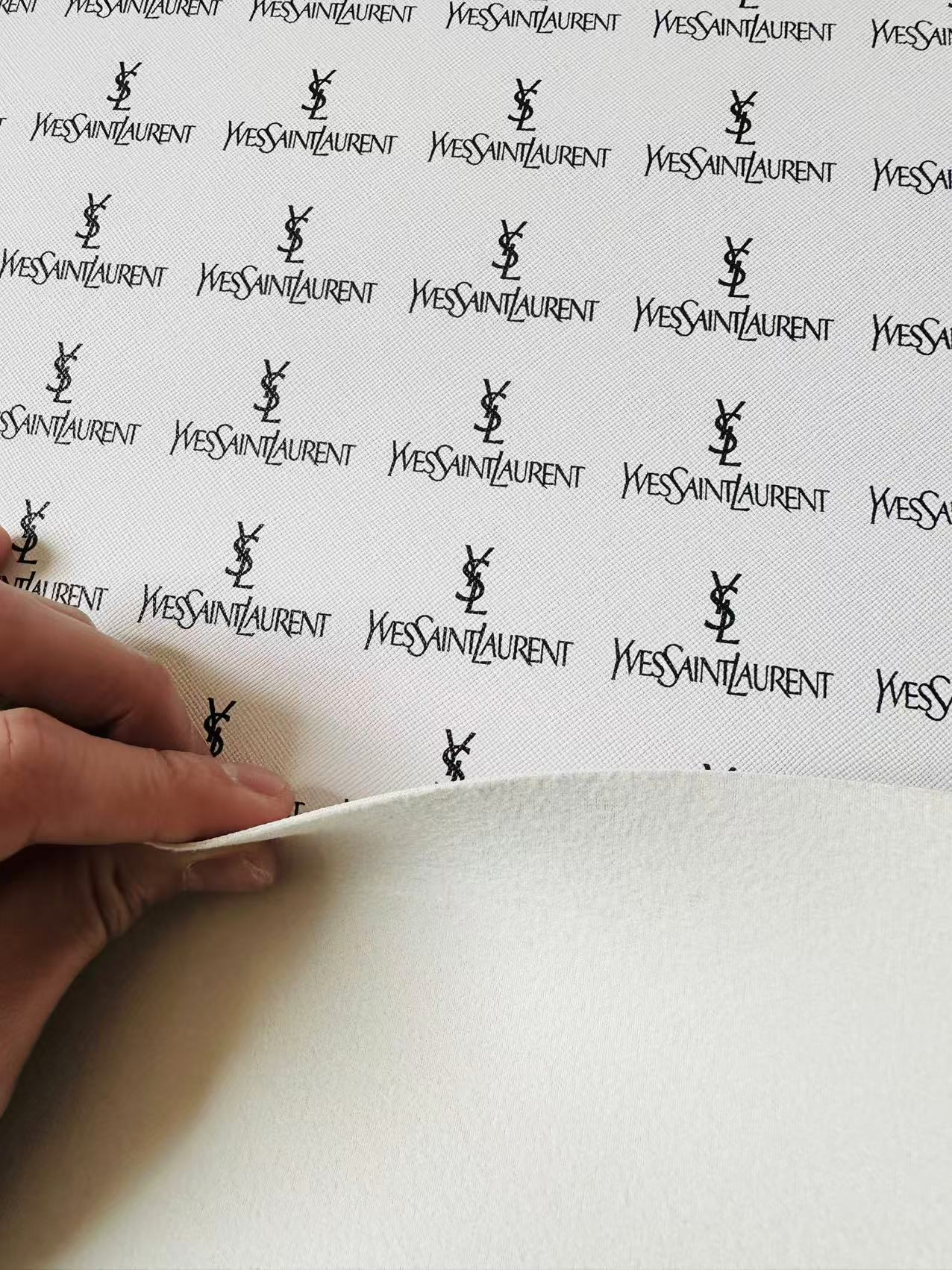 Fashion YSL Leather Fabric For Handmade Shoes, Sneaker,Upholstery Goods By Yard(White)