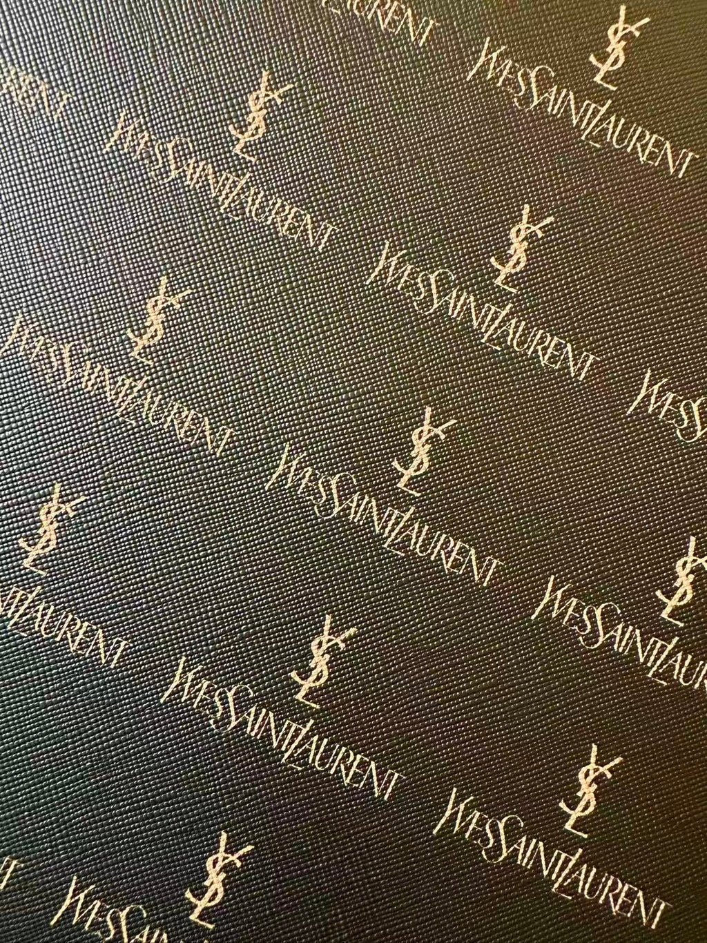 Fashion YSL Leather Fabric For Handmade Shoes, Sneaker,Upholstery Goods By Yard(Black)