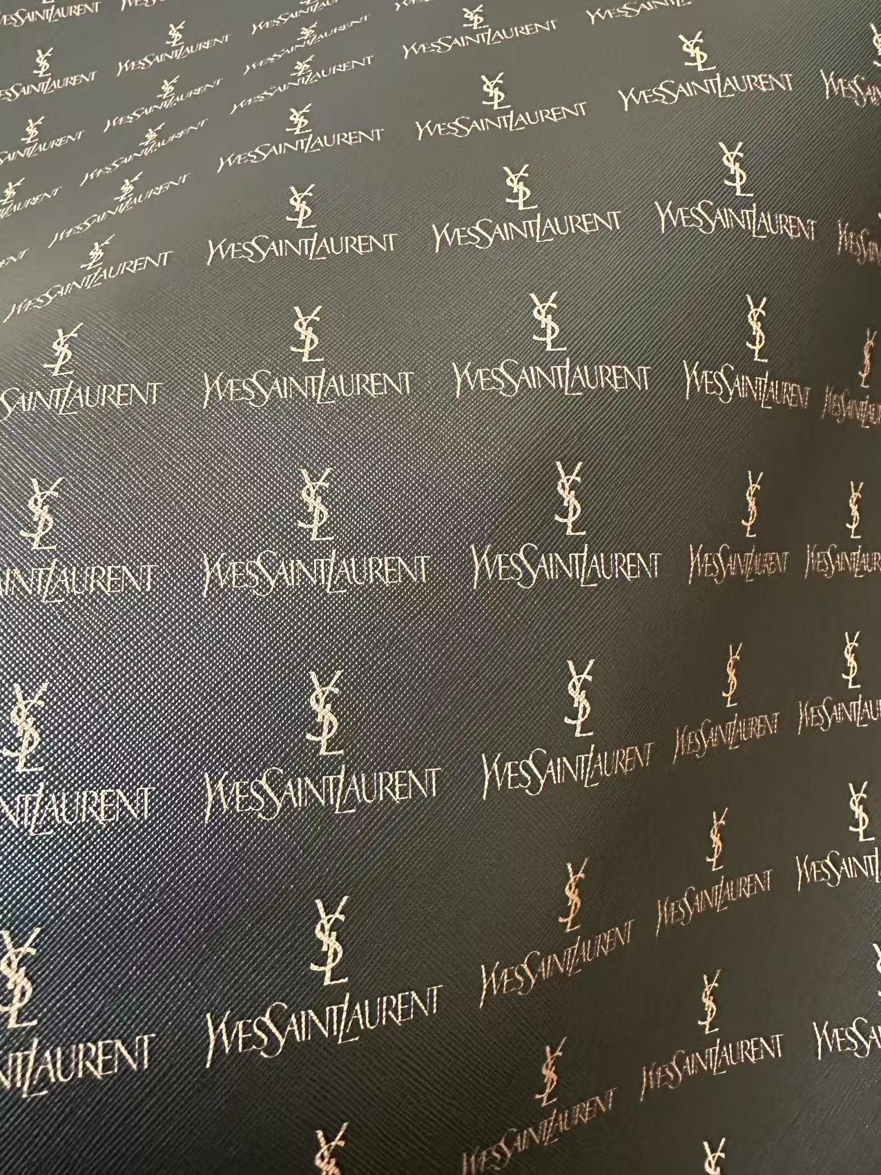 Fashion YSL Leather Fabric For Handmade Shoes, Sneaker,Upholstery Goods By Yard(Black)