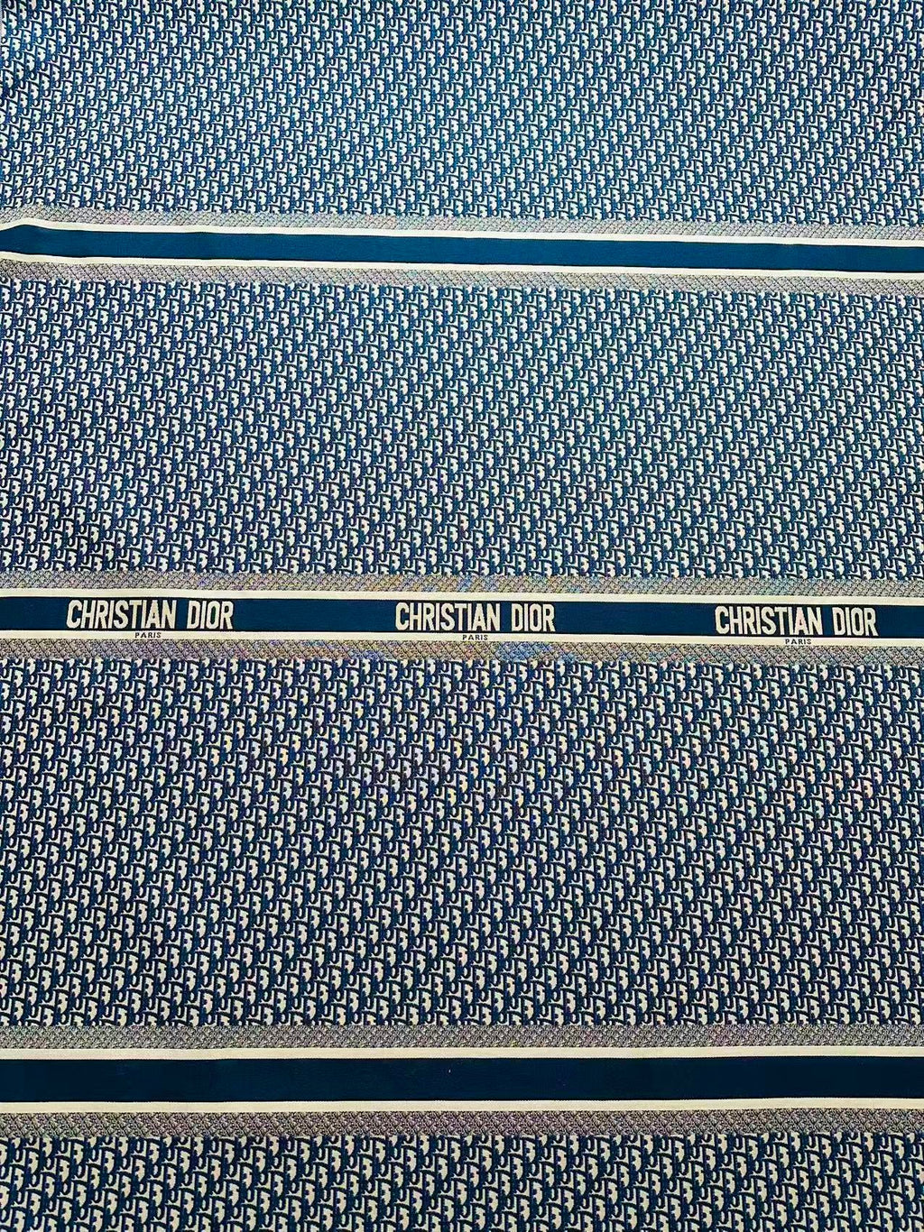 Best Quality Dior Straps Canvas Jacquard Cloth Fabric For Handmade Sewing ,Furniture,Upholstery Clothing (Navy Blue)