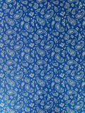Bandanas Leather For handmade DIY shoe,bag Goods,Craft Handicrafts Material leather By Yard(Blue)