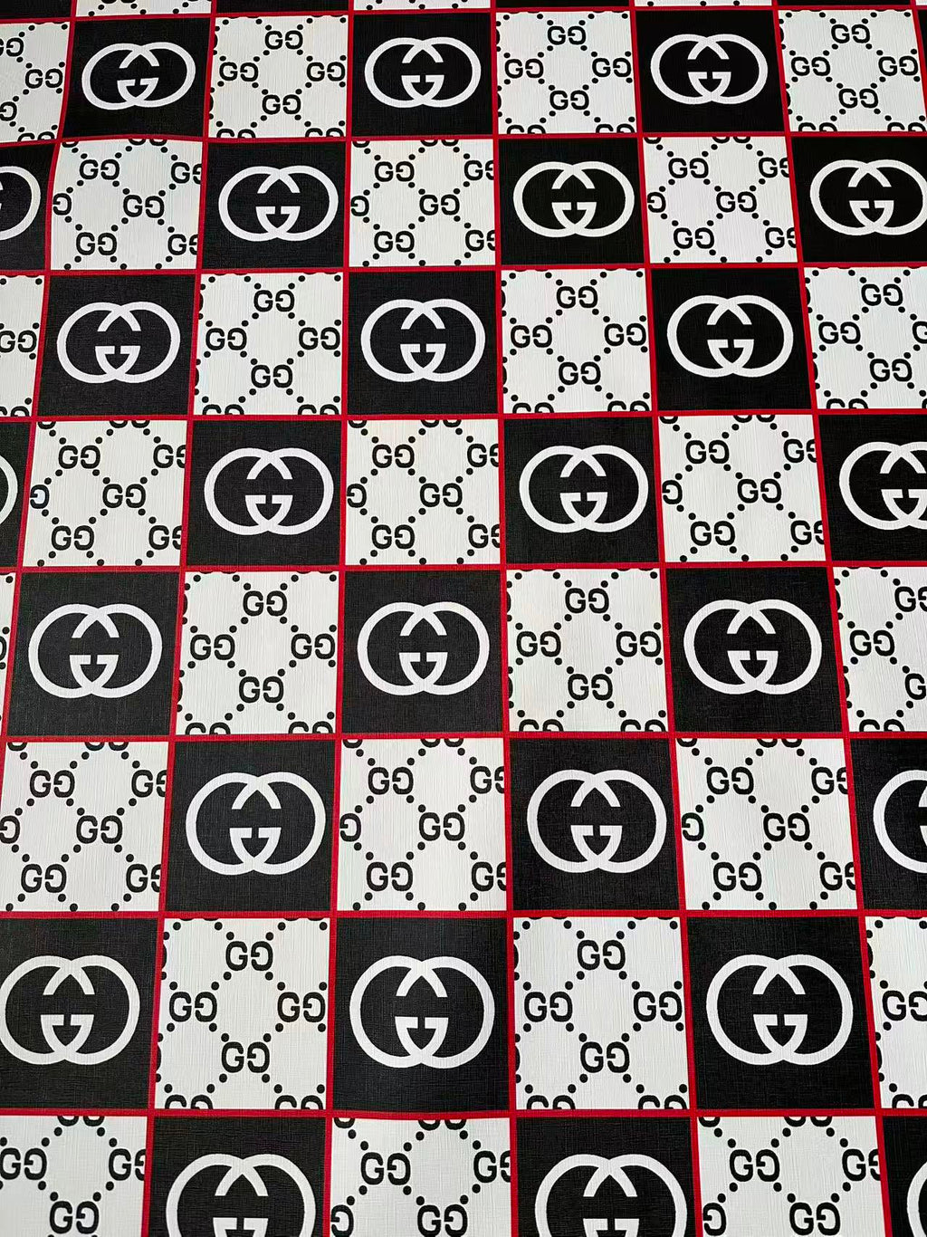Fashion Gucci Plaid Leather Fabric For Handmade Shoes,Bag ,Upholstery Goods By Yard