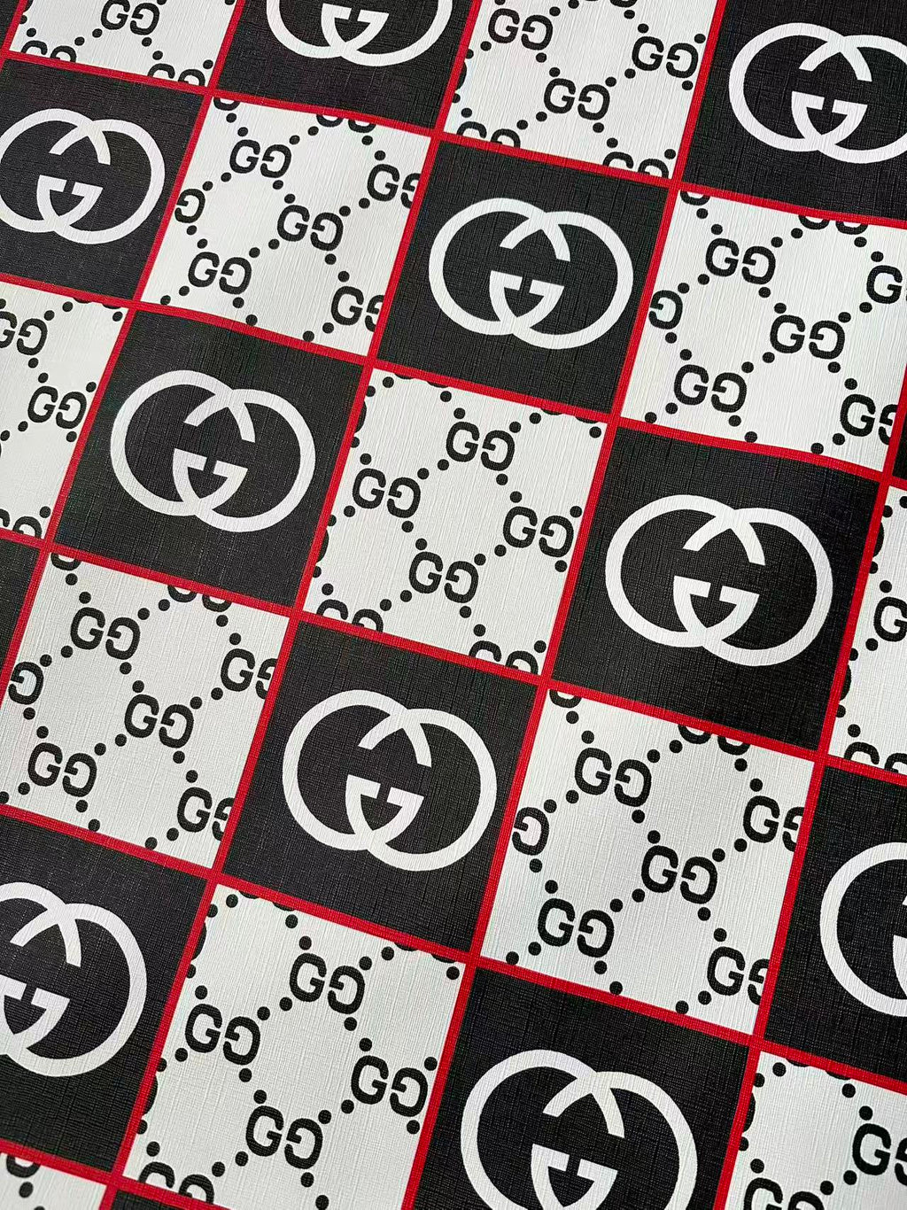Fashion Gucci Plaid Leather Fabric For Handmade Shoes,Bag ,Upholstery Goods By Yard
