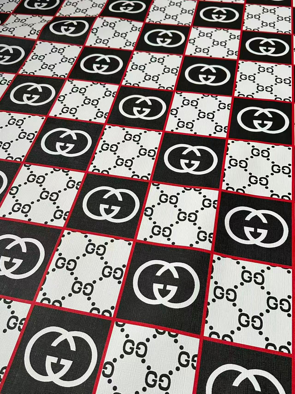Fashion Gucci Plaid Leather Fabric For Handmade Shoes,Bag ,Upholstery Goods By Yard