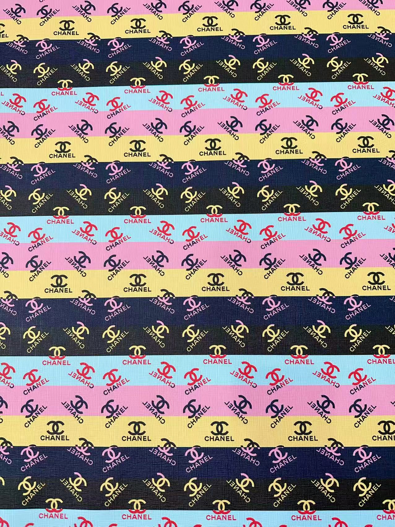 Craft Colorful Chanel Design Leather Fabric For Handmade Sneaker ,Upholstery ,Bag Goods By Yard