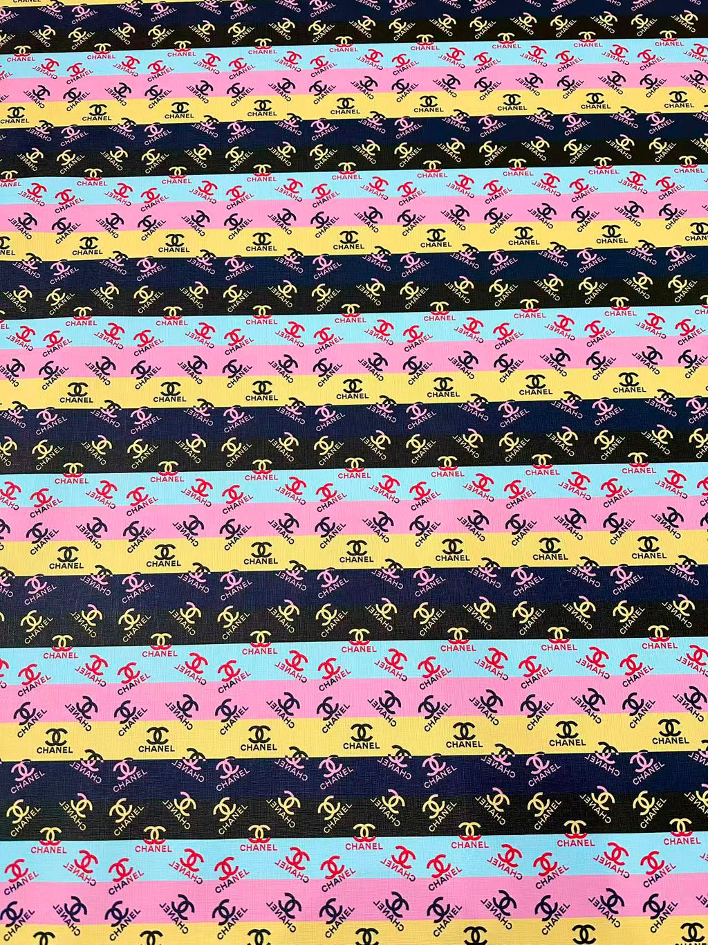 Craft Colorful Chanel Design Leather Fabric For Handmade Sneaker ,Upholstery ,Bag Goods By Yard