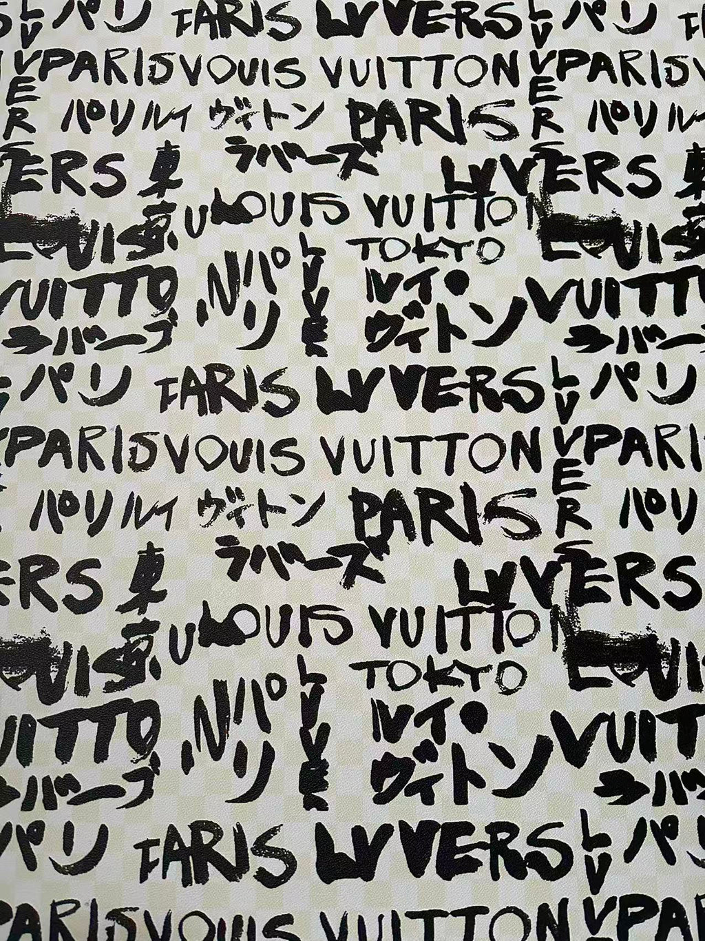 Craft LV With Tokyo Paris Leather Fabric For Shoes,Bag Upholstery Goods By Yard