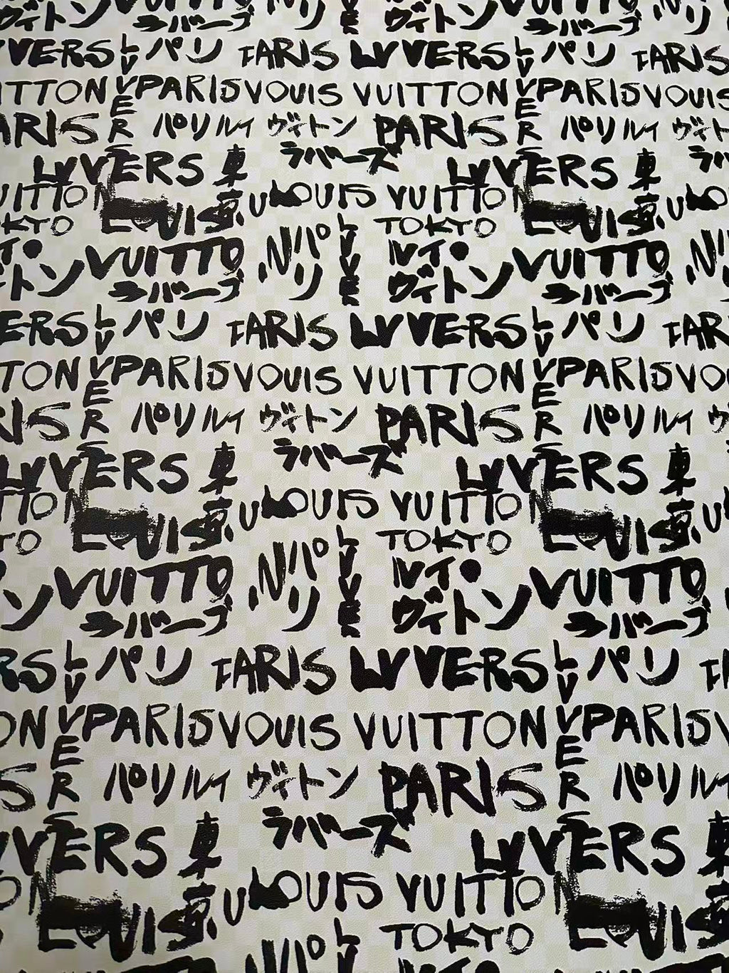 Craft LV With Tokyo Paris Leather Fabric For Shoes,Bag Upholstery Goods By Yard