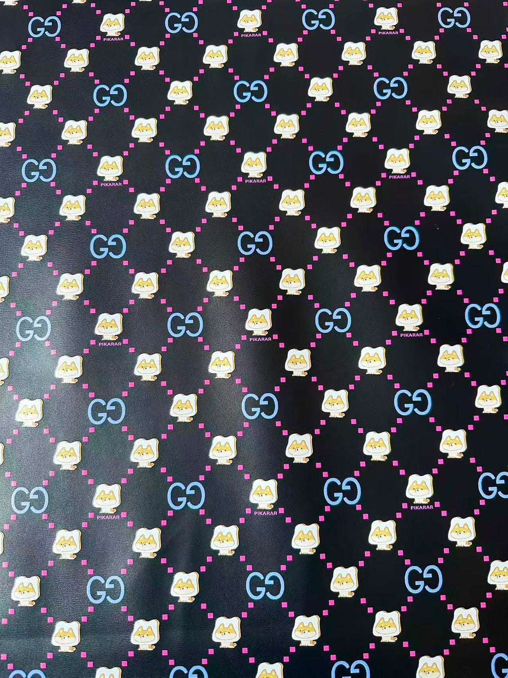 New Gucci With PIKARAR DOG Leather Fabric For Handmade Bag,Sneaker Upholstery Goods By Yard