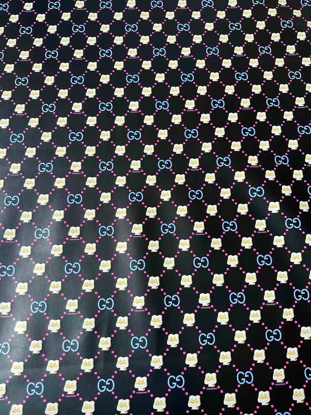 New Gucci With PIKARAR DOG Leather Fabric For Handmade Bag,Sneaker Upholstery Goods By Yard