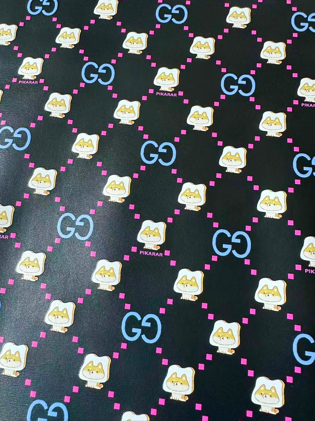 New Gucci With PIKARAR DOG Leather Fabric For Handmade Bag,Sneaker Upholstery Goods By Yard