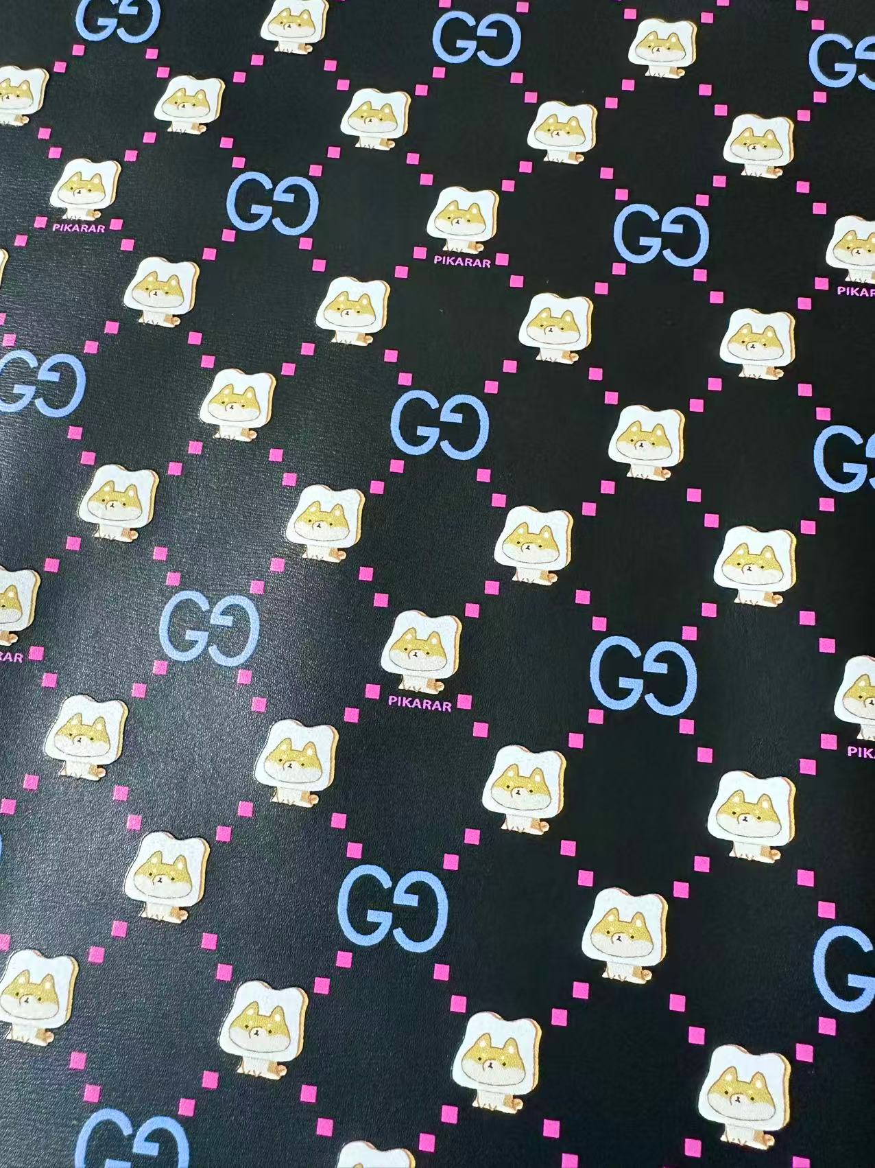 New Gucci With PIKARAR DOG Leather Fabric For Handmade Bag,Sneaker Upholstery Goods By Yard