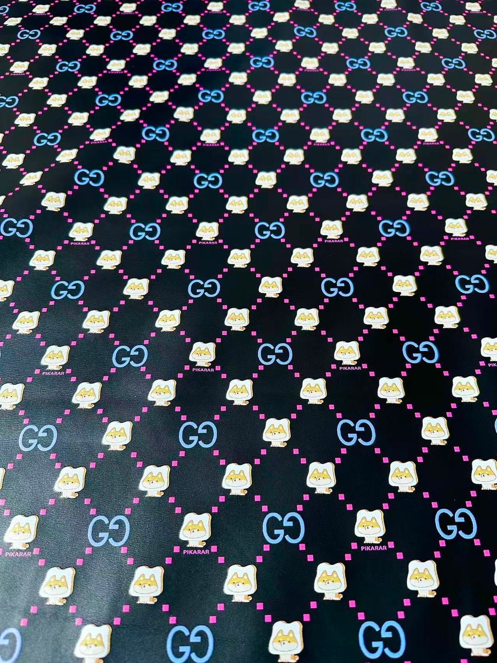 New Gucci With PIKARAR DOG Leather Fabric For Handmade Bag,Sneaker Upholstery Goods By Yard