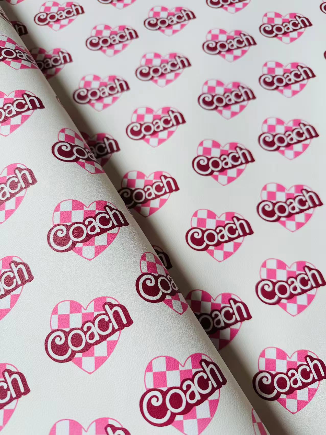 Fashion LOVE Coach Leather Fabric For Handmade Sneaker,Upholstery ,Bag Handicraft Goods
