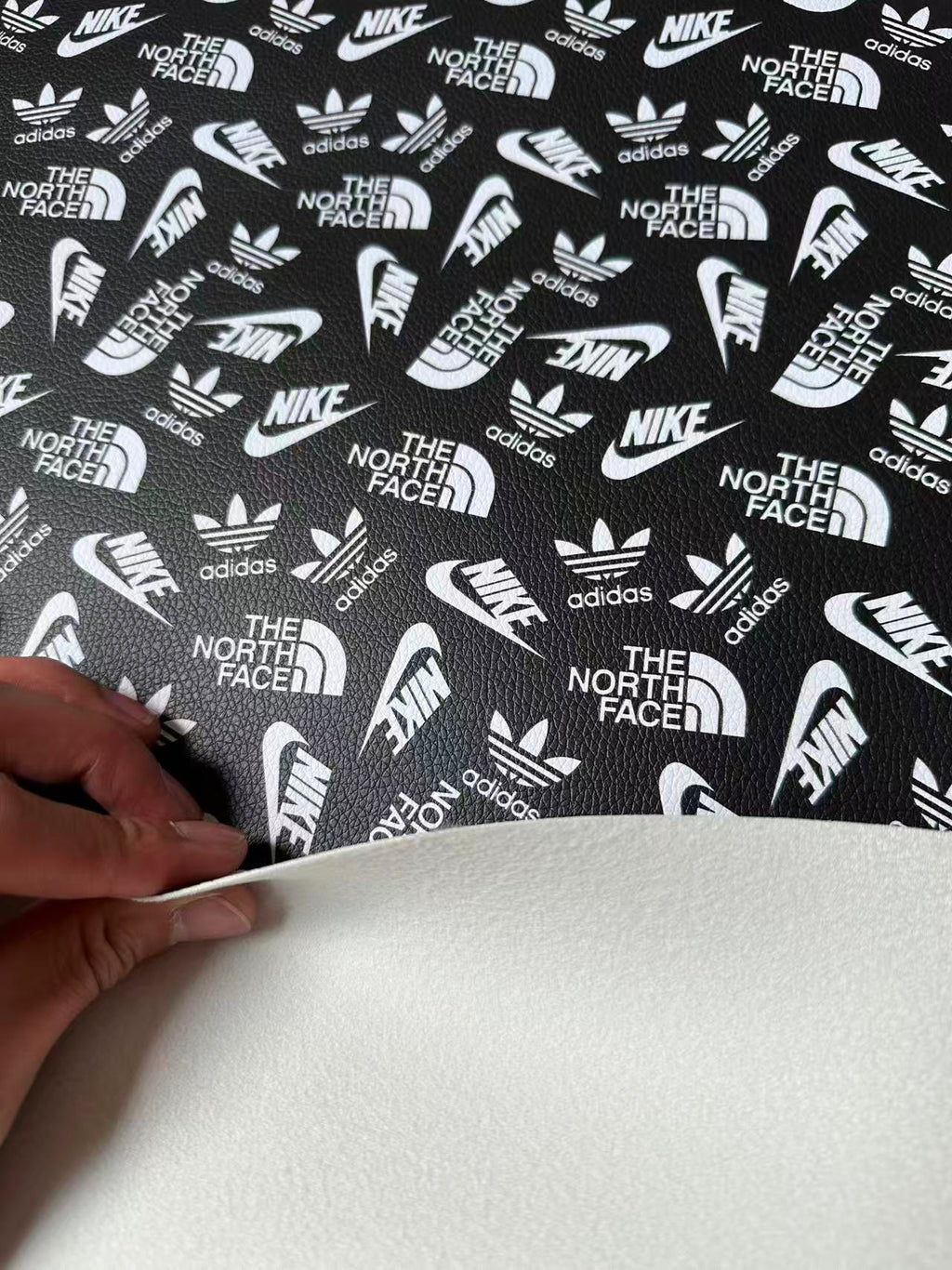 Craft Nike The North Face Adidas Leather Fabric For Handmade Sneaker,Shoes Goods By Yard(Black)