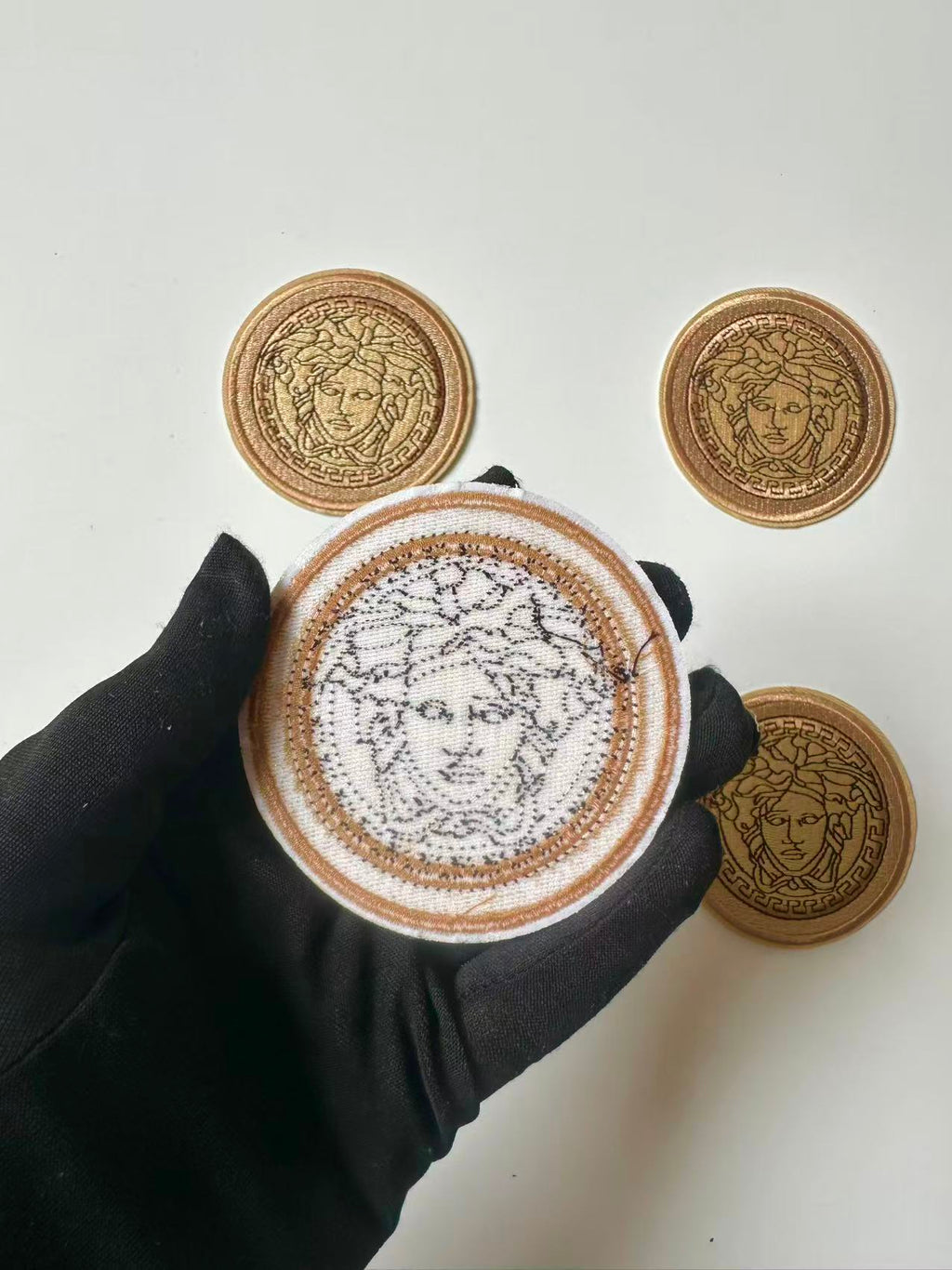 Craft Embroidery Versace Jacquard Patches For Customized Clothing