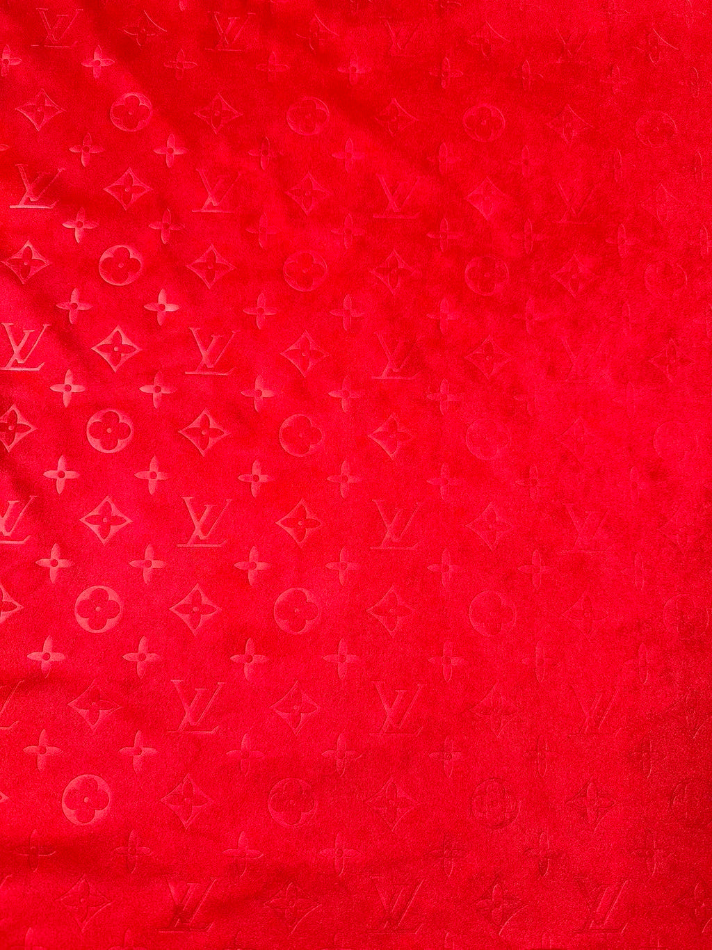 Craft LV Suede Fabric For Handmade Sneaker,Car Upholstery and Apparel By Yard(Red)