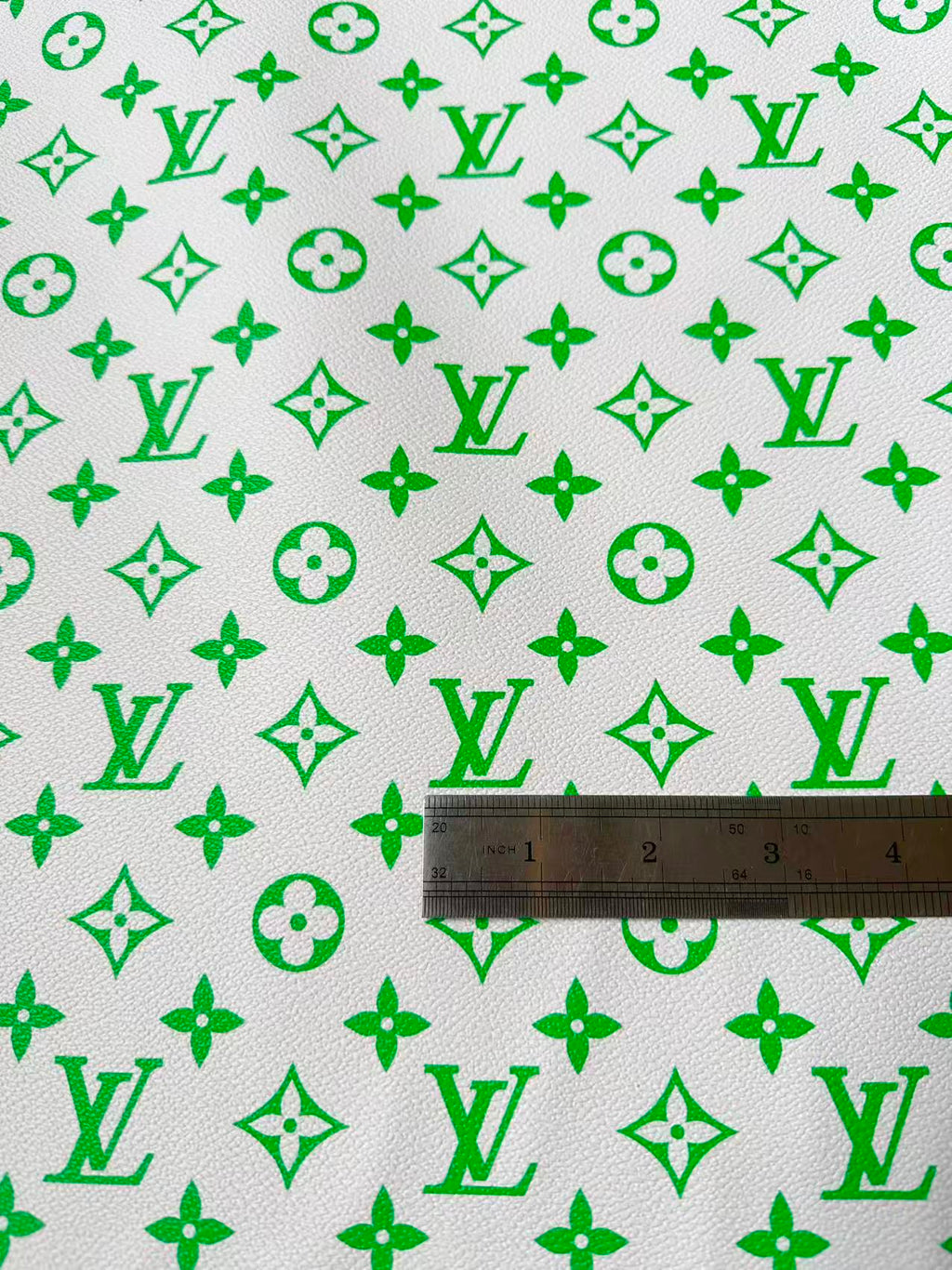Fashion Green With White Leather Fabric For Handmade Sneaker,Car Upholstery Goods
