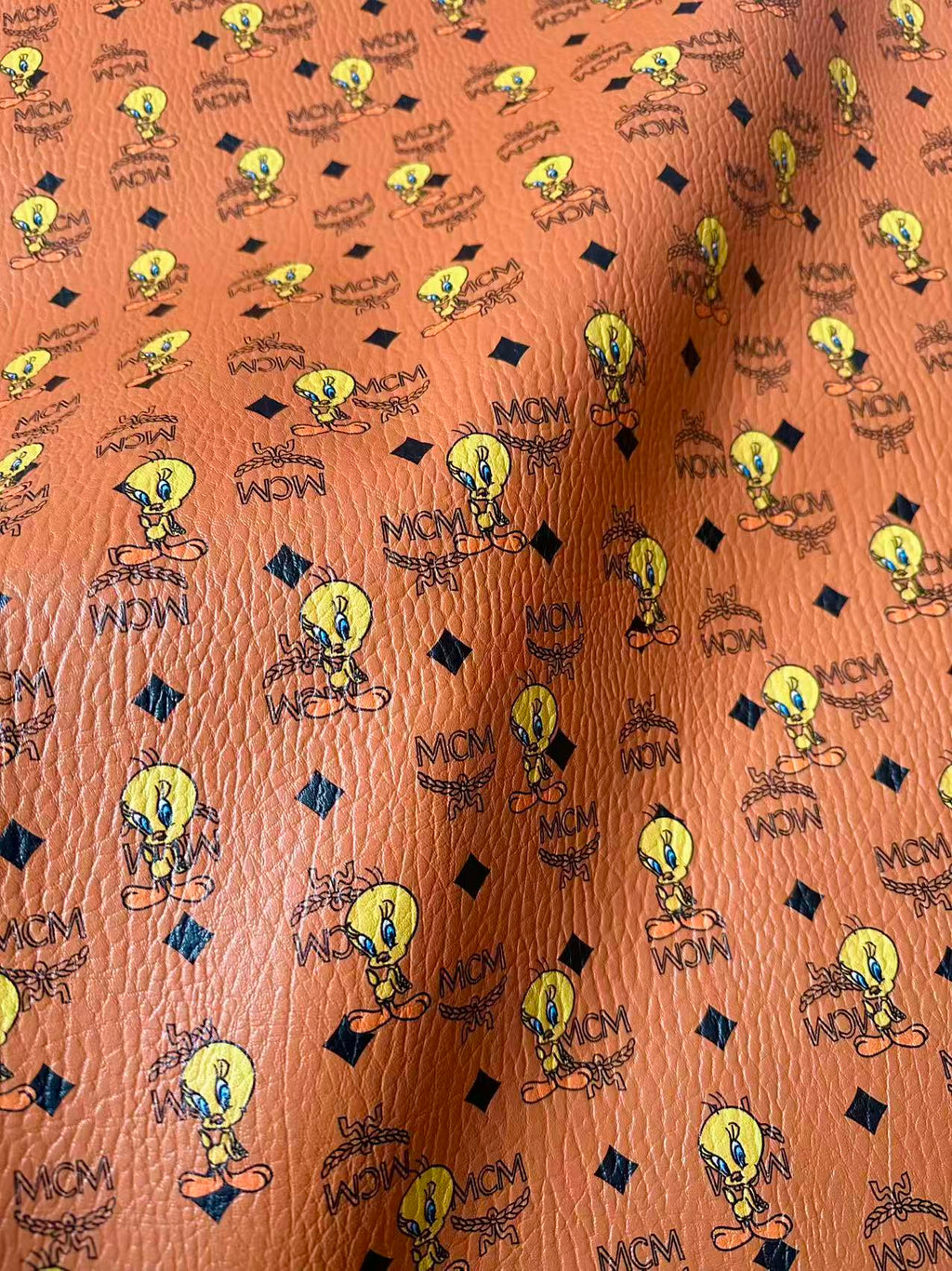 Craft Brid Leather Fabric For Handmade Sneaker,Car ,Clothing Goods By Yard