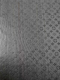 Craft Black Thin Strip Texture LV Embossed Leather Fabric For Handmade Shoes, Car Upholstery Goods