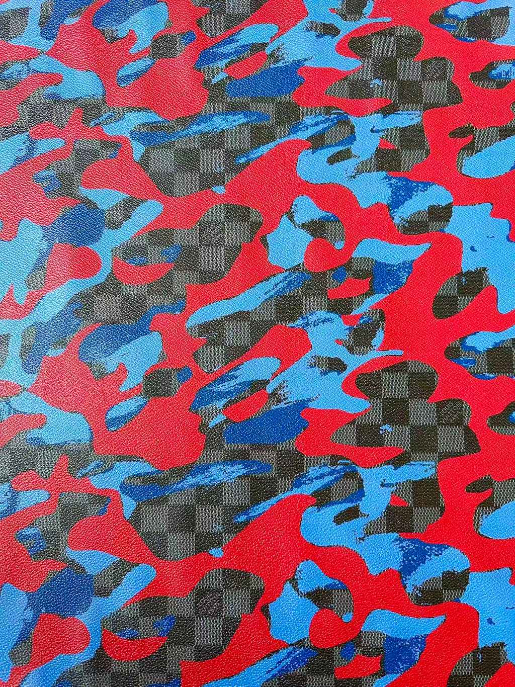Fashion Louis Vuitton Damier Camouflage Leather Fabric For Handmade Sneaker, Upholstery Goods