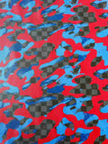 Fashion Louis Vuitton Damier Camouflage Leather Fabric For Handmade Sneaker, Upholstery Goods