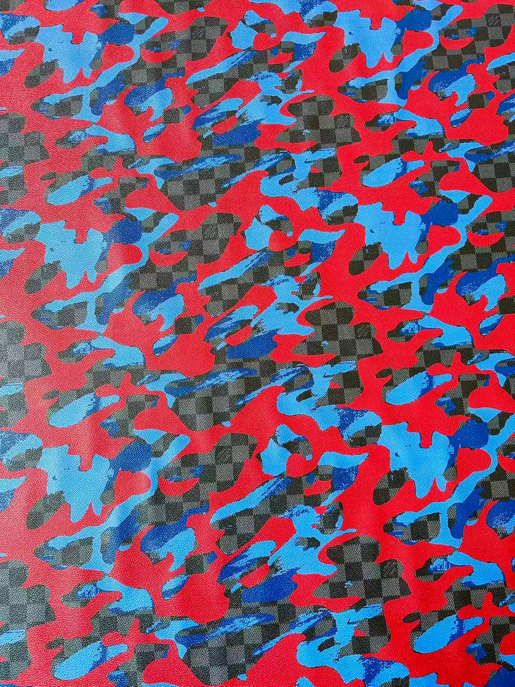 Fashion Louis Vuitton Damier Camouflage Leather Fabric For Handmade Sneaker, Upholstery Goods
