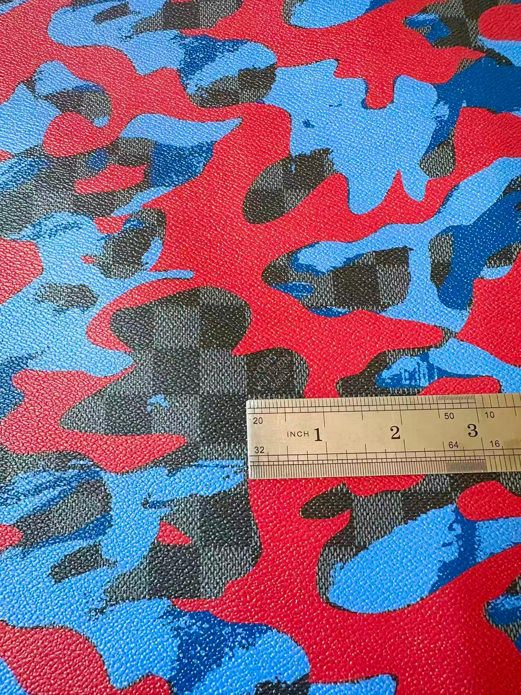 Fashion Louis Vuitton Damier Camouflage Leather Fabric For Handmade Sneaker, Upholstery Goods