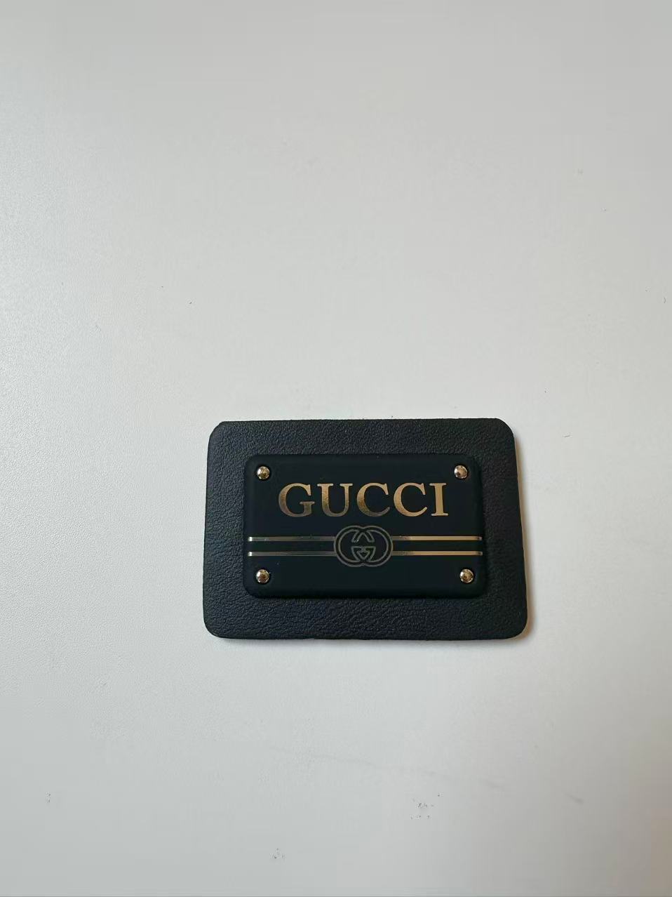 Craft Black Gucci  2"x1.3" Metal Label For Handmade DIY Sewing Apparel Goods